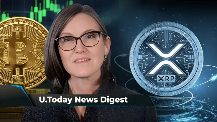 BTC Predicted to Reach $600,000 by Cathie Wood, XRP Relisted on Major Exchange, SHIB Rep Explains Why ShibaSwap 2.0 Not Released Yet: Crypto News Digest by U.Today