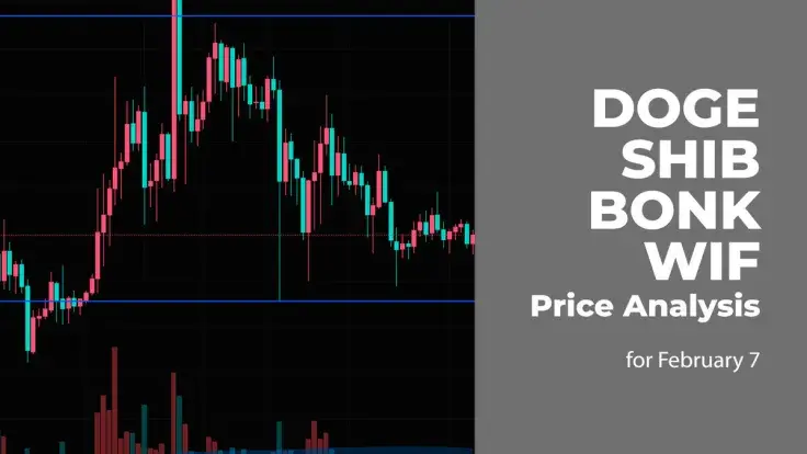 DOGE, SHIB, BONK and WIF Price Analysis for February 7