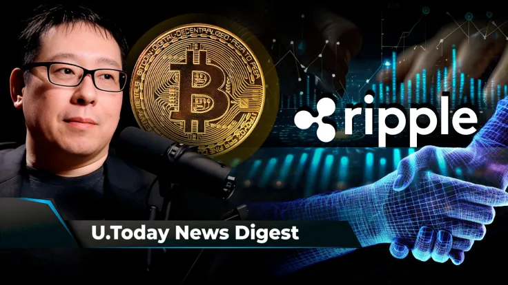 Here's When Bitcoin Will Hit $100,000, Per Samson Mow, Ripple Scores New Partnership in Europe, Shibarium Surges 3,436% in New Accounts in 24 Hours: Crypto News Digest by U.Today
