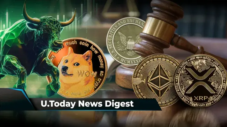 Dogecoin 'Very Bullish,' Per Recent Report, XRP Community Furious Over SEC's Ethereum Decision, Schiff Names Reason Why Nvidia's Rise is Bearish for BTC: Crypto News Digest by U.Today