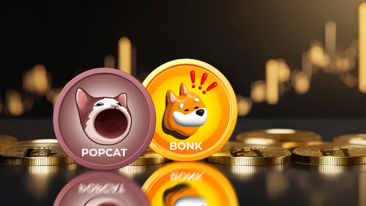 Meme Coins POPCAT, BONK on Fire With Double-Digit Gains Overnight