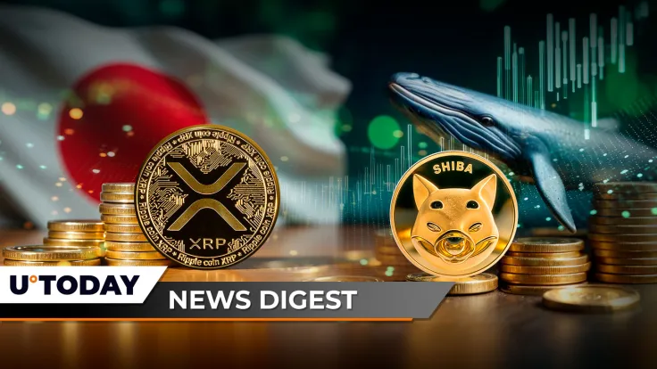 XRP Listed by Major Japanese Exchange, Shiba Inu Whale Activity Skyrockets 171%, Jim Cramer Provides Explanation for Crypto Market Bloodbath: Crypto News Digest by U.Today