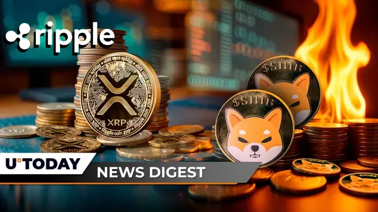 Ripple Locks 700 Million XRP Tokens in Escrow, SHIB Burns Skyrocket 12,278%, $94 Million Bitcoin Mystery Stuns Coinbase: Crypto News Digest by U.Today