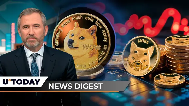 Ripple CEO Changes His Tune on Dogecoin, Shiba Inu (SHIB) Loses 92%, Strategy’s Bitcoin STRD Launches on Nasdaq: Crypto News Digest by U.Today