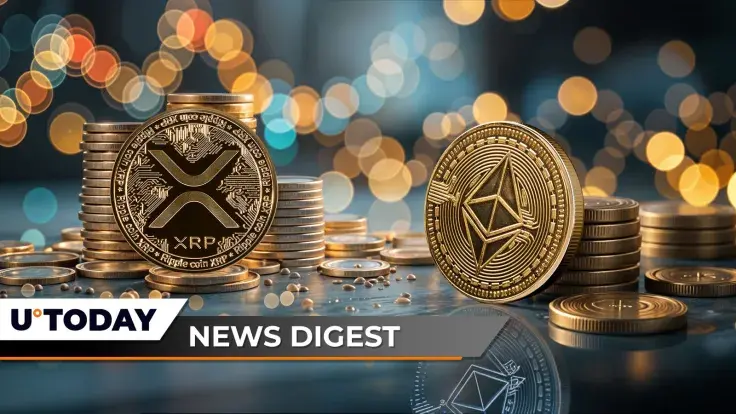 $500,000,000 XRP Treasury Plan Announced by Nasdaq-Listed Company, 140,000 ETH Exit Exchanges in One Day, SEC and Ripple File for Settlement Agreement: Crypto News Digest by U.Today