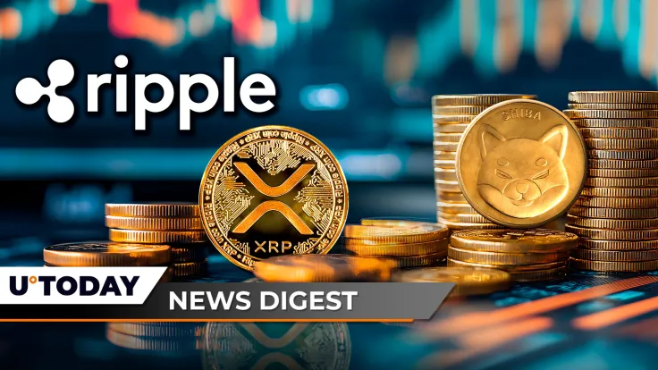Ripple's $487 Million XRP Transfer Sparks Questions, SHIB Whale Transaction Volume Hits 6-Month High, Dogecoin Nears 8 Million Holders: Crypto News Digest by U.Today
