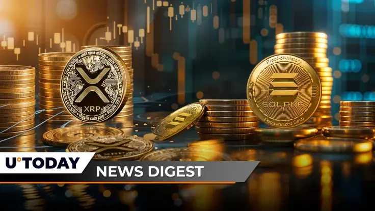 XRP Prints Golden Cross at Last, John Lennon's Son Bets on Bitcoin (BTC), $1.2 Billion in Solana (SOL) Moved in Minutes — Crypto News Digest