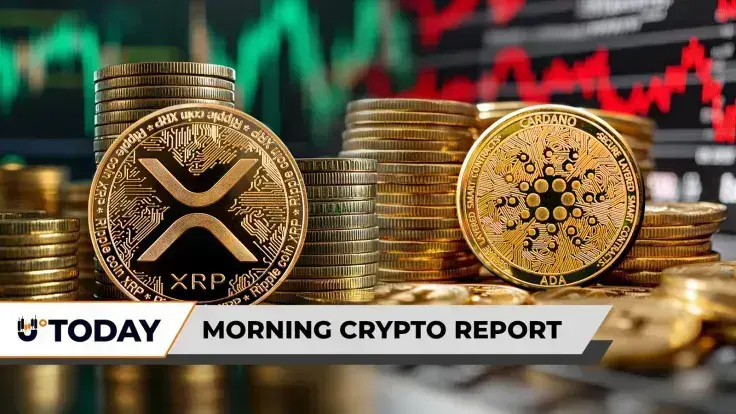 Morning Crypto Report: Why Is XRP Price Up Today? Ripple CEO and President Defy Retail Fear, Cardano at Risk of 20% Death Cross Crash