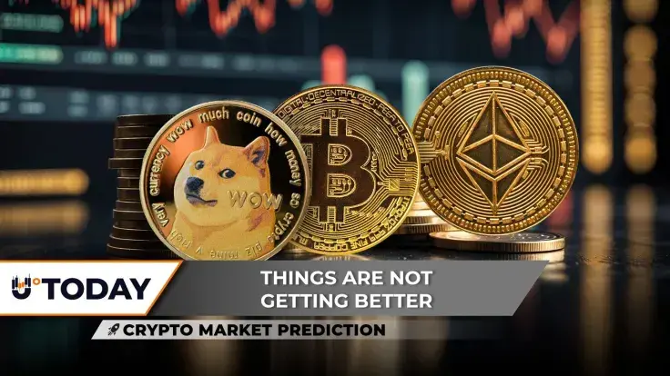 Crypto Market Prediction: Dogecoin (DOGE) Death Cross Confirmed, Bitcoin (BTC) Fights $500 Million Sell Wall, Ethereum (ETH) Price Recovery Here?