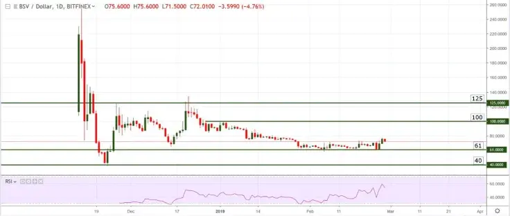  BSV/USD chart by TradingView