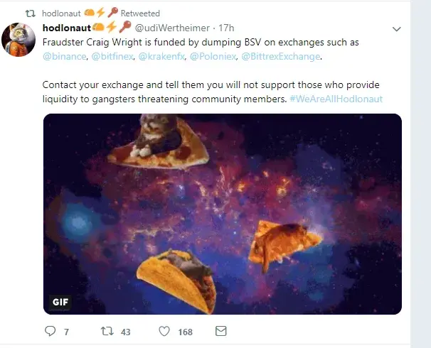 Binance's CZ Threatens to Delist BSV, Responding to Craig Wright's Letter to Sue Hodlonaut for Libel