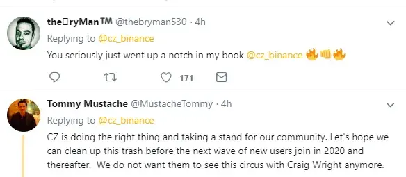 Binance's CZ Threatens to Delist BSV, Responding to Craig Wright's Letter to Sue Hodlonaut for Libel