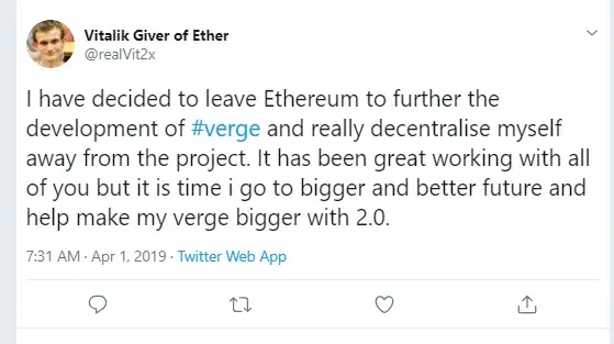 Vitalik Buterin Dumps Ethereum, Zcoin Reaches Ultimate Privacy by Giving Up Any Titles Whatsoever