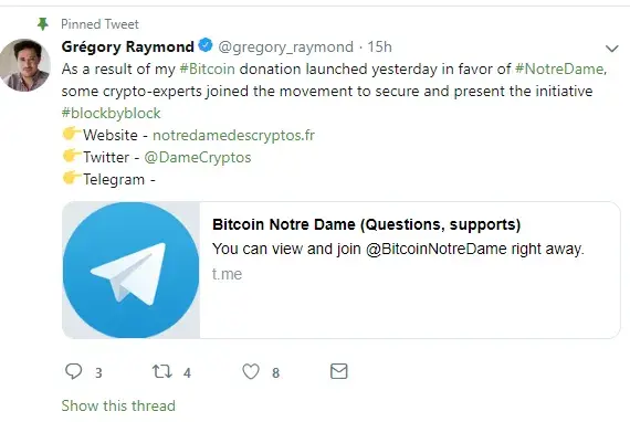 Bitcoin donations in France fail as well