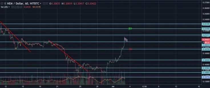 XEM/USD Hourly General