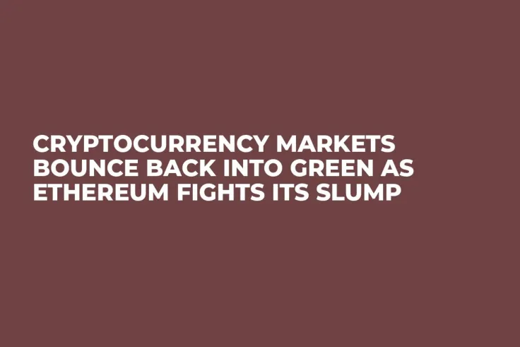 Cryptocurrency Markets Bounce Back Into Green as Ethereum Fights Its Slump