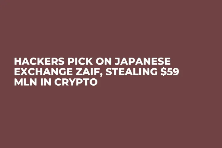 Hackers Pick on Japanese Exchange Zaif, Stealing $59 Mln in Crypto