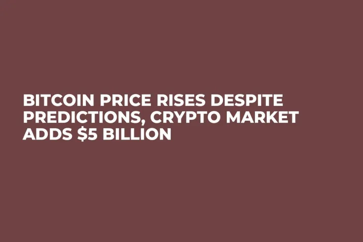 Bitcoin Price Rises Despite Predictions, Crypto Market Adds $5 Billion