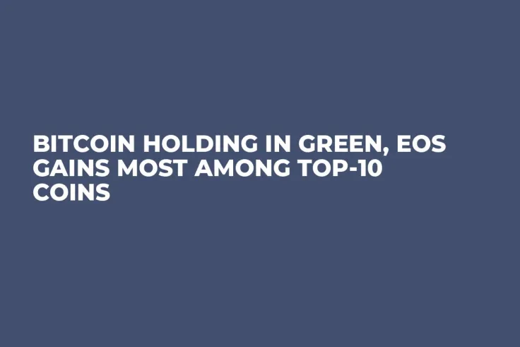 Bitcoin Holding in Green, EOS Gains Most Among Top-10 Coins