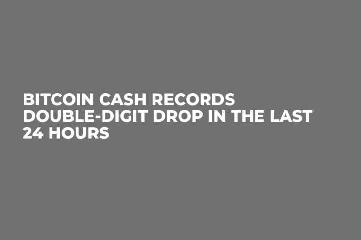 Bitcoin Cash Records Double-Digit Drop in the Last 24 Hours 