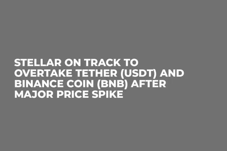 Stellar on Track to Overtake Tether (USDT) and Binance Coin (BNB) After Major Price Spike