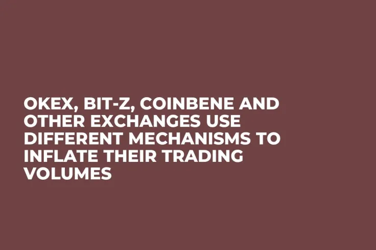 OKEx, Bit-Z, CoinBene and Other Exchanges Use Different Mechanisms to Inflate Their Trading Volumes