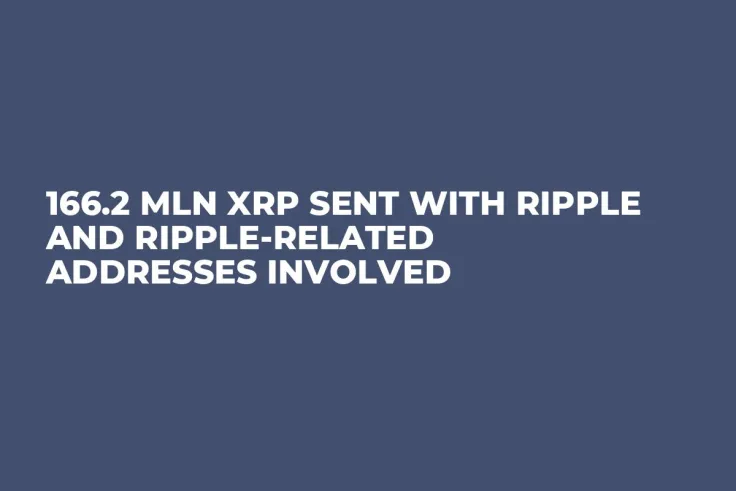 166.2 Mln XRP Sent with Ripple and Ripple-Related Addresses Involved 