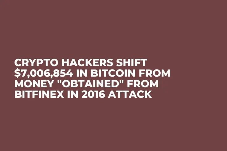 Crypto Hackers Shift $7,006,854 in Bitcoin from Money "Obtained" from Bitfinex in 2016 Attack