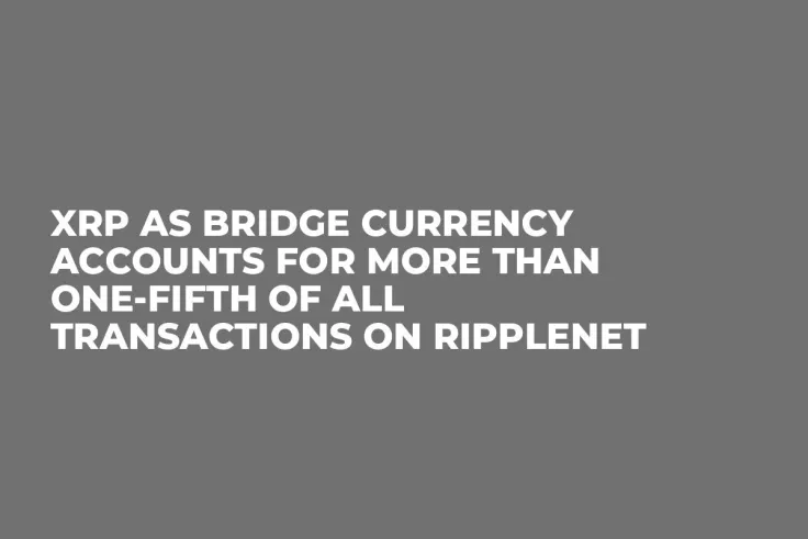 XRP as Bridge Currency Accounts for More Than One-Fifth of All Transactions on RippleNet