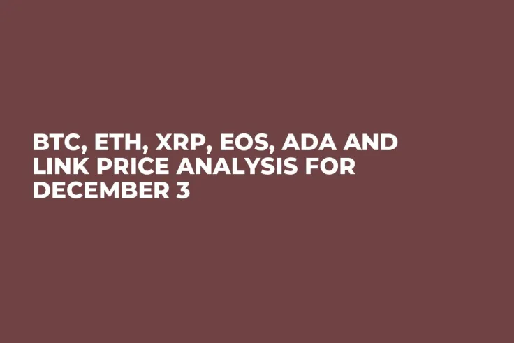 BTC, ETH, XRP, EOS, ADA and LINK Price Analysis for December 3