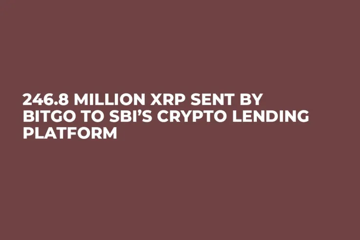 246.8 Million XRP Sent by BitGo to SBI’s Crypto Lending Platform 