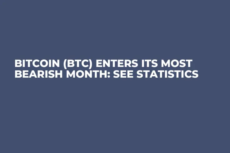 Bitcoin (BTC) Enters Its Most Bearish Month: See Statistics