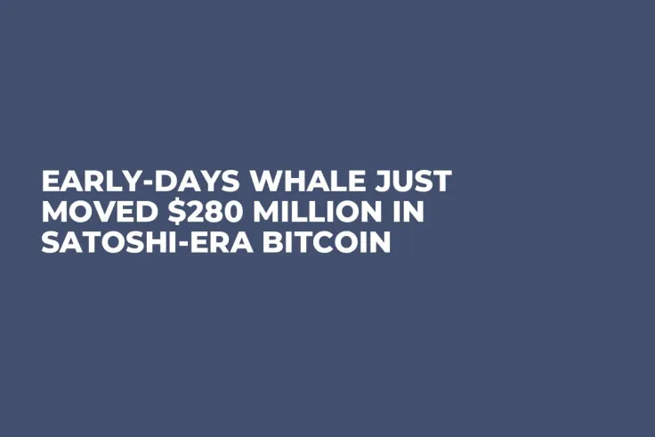 Early-Days Whale Just Moved $280 Million in Satoshi-Era Bitcoin
