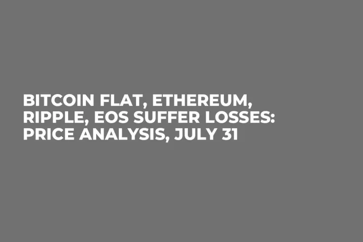Bitcoin Flat, Ethereum, Ripple, EOS Suffer Losses: Price Analysis, July 31