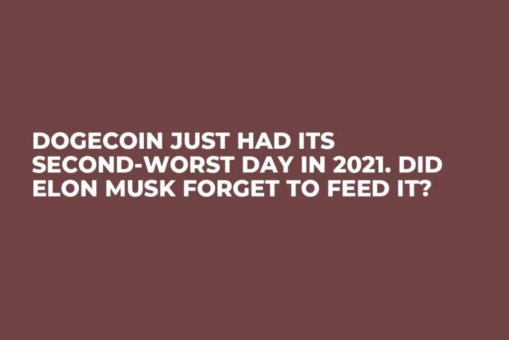 Dogecoin Just Had Its Second-Worst Day in 2021. Did Elon Musk Forget to Feed It?