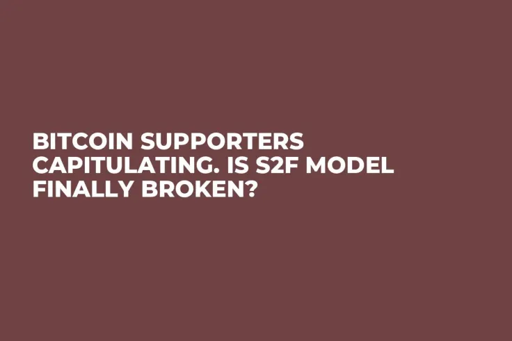 Bitcoin Supporters Capitulating. Is S2F Model Finally Broken?