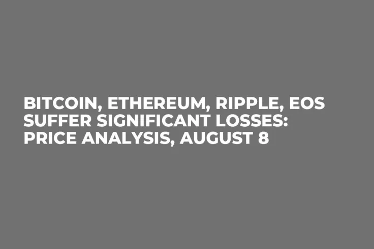 Bitcoin, Ethereum, Ripple, EOS Suffer Significant Losses: Price Analysis, August 8