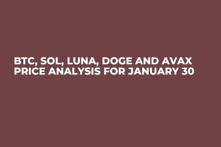 BTC, SOL, LUNA, DOGE and AVAX Price Analysis for January 30