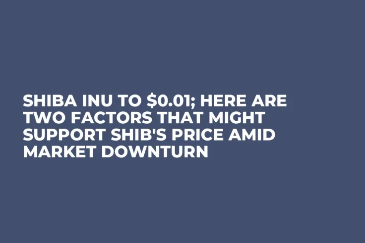 Shiba Inu to $0.01; Here Are Two Factors That Might Support SHIB's Price Amid Market Downturn