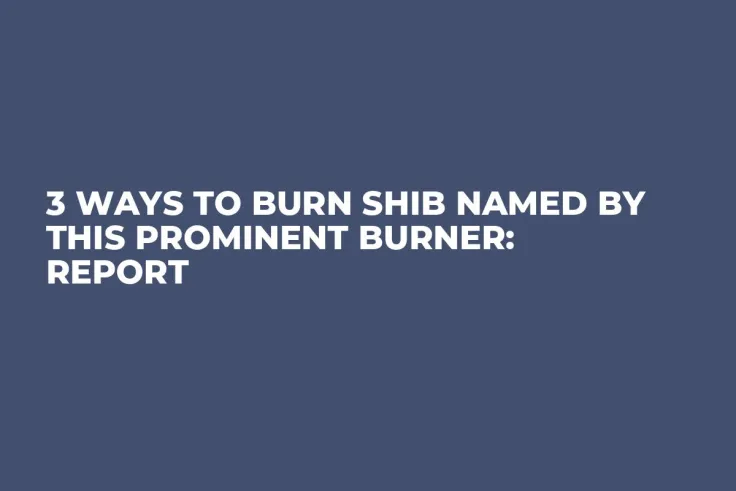 3 Ways to Burn SHIB Named by This Prominent Burner: Report