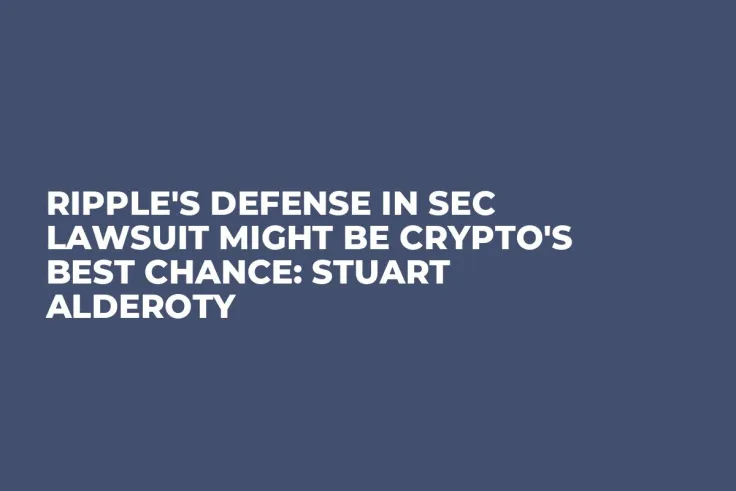 Ripple's Defense in SEC Lawsuit Might Be Crypto's Best Chance: Stuart Alderoty
