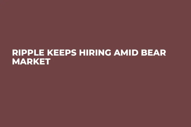 Ripple Keeps Hiring Amid Bear Market