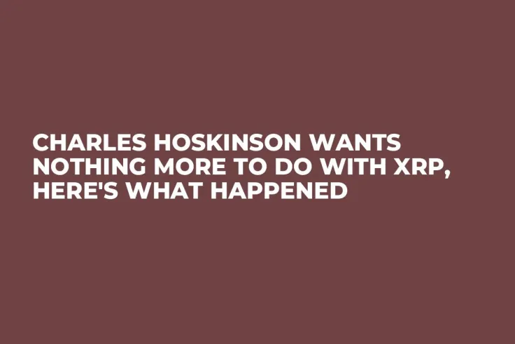 Charles Hoskinson Wants Nothing More to Do with XRP, Here's What Happened
