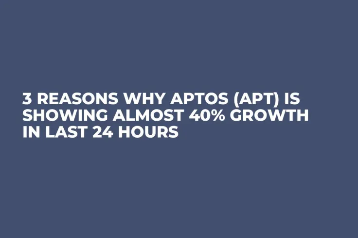 3 Reasons Why Aptos (APT) Is Showing Almost 40% Growth in Last 24 Hours