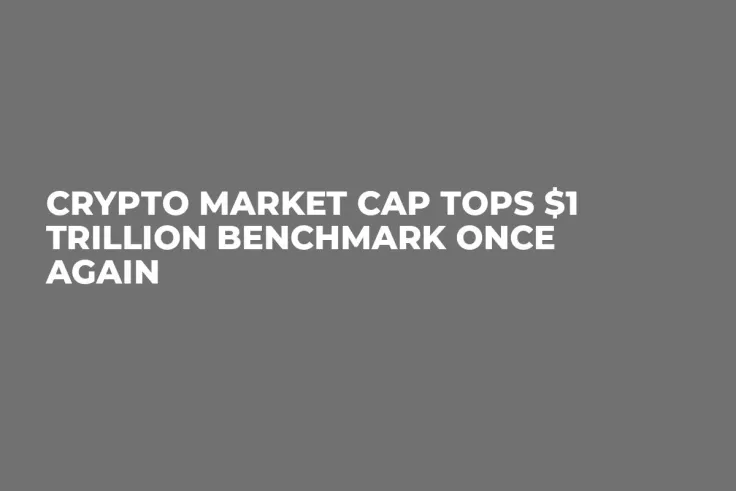 Crypto Market Cap Tops $1 Trillion Benchmark Once Again 