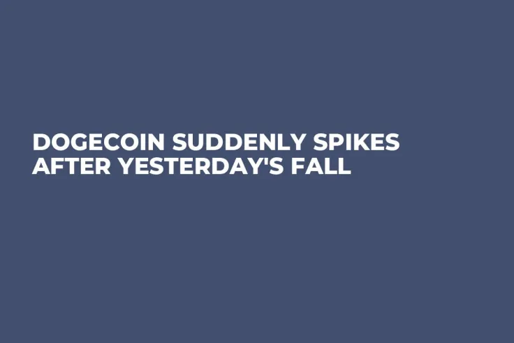 Dogecoin Suddenly Spikes After Yesterday's Fall