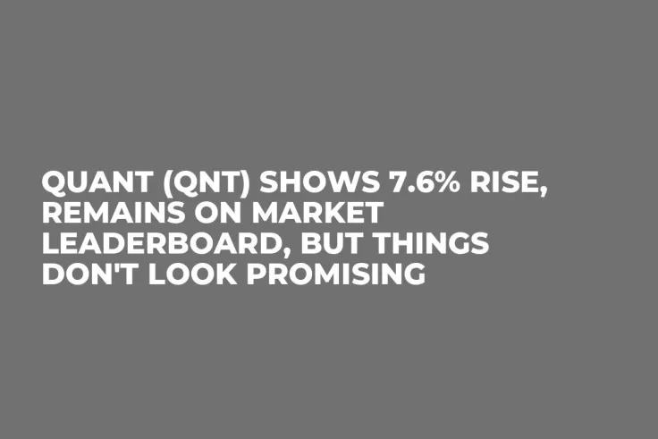 Quant (QNT) Shows 7.6% Rise, Remains on Market Leaderboard, But Things Don't Look Promising