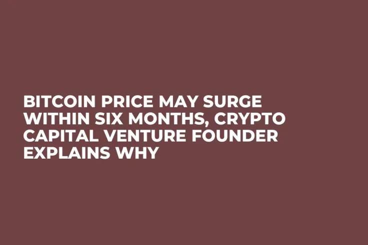 Bitcoin Price May Surge Within Six Months, Crypto Capital Venture Founder Explains Why