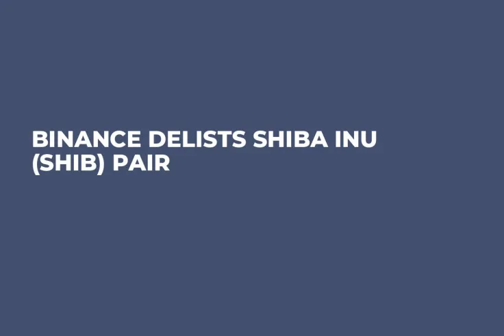 Binance Delists Shiba Inu (SHIB) Pair