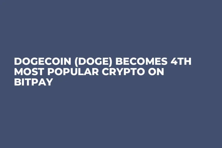 Dogecoin (DOGE) Becomes 4th Most Popular Crypto on BitPay